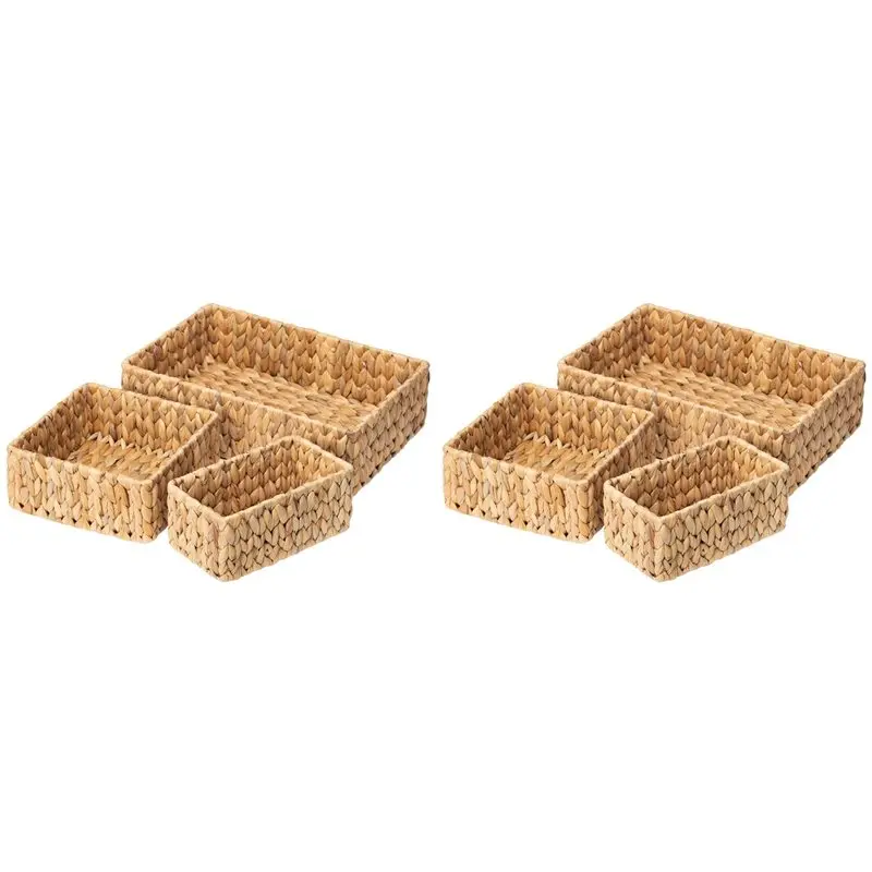 【LAST CHANCE】6-кратные плетеные корзины для организации из 3 упаковок, набор больших и маленьких плетеных корзин для хранения, плетеные корзины ручной работы для хранения
【LAST CHANCE】6-кратные плетеные корзины для организации из 3 упаковок, набор больших и маленьких плетеных корзин для хранения, плетеные корзины ручной работы для хранения
