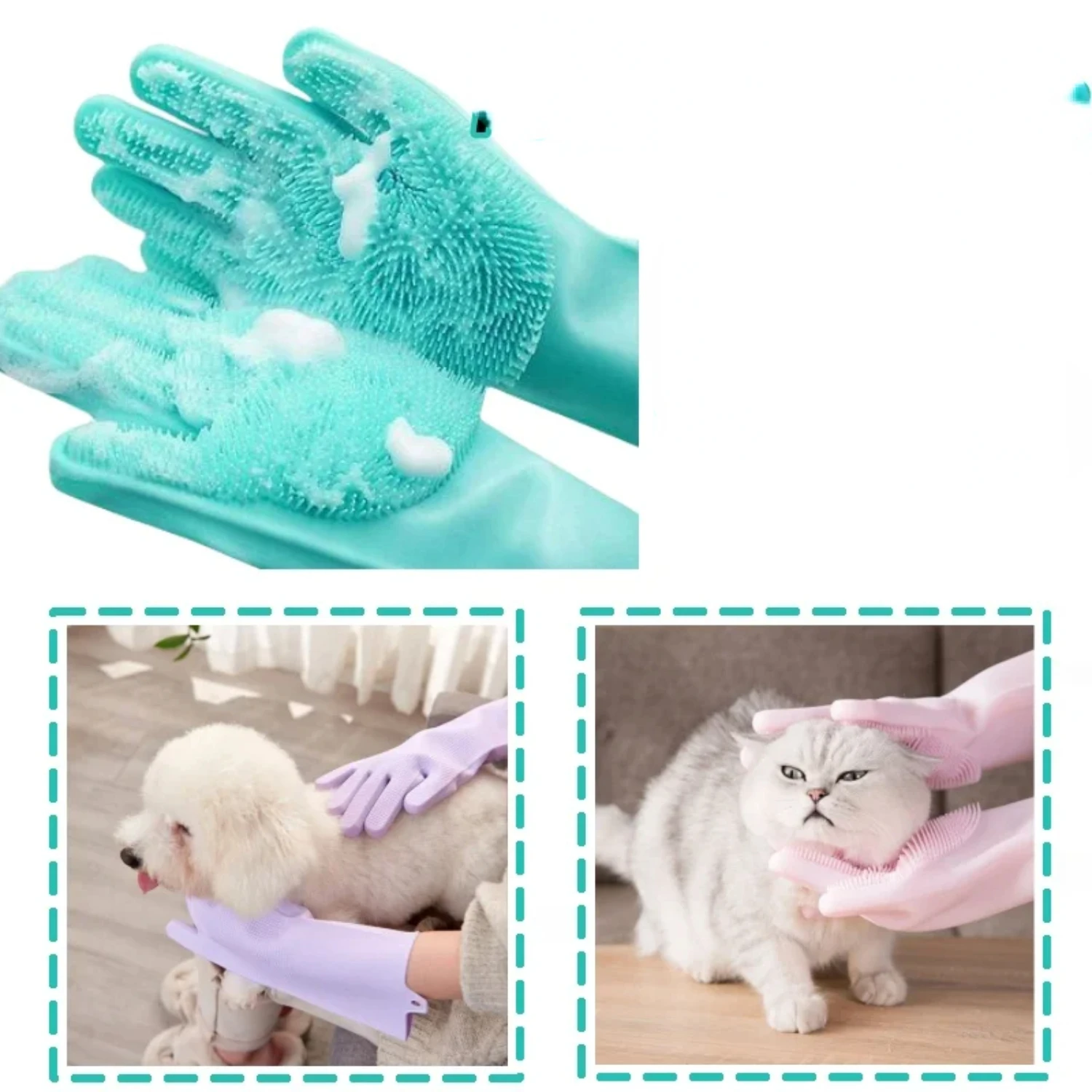 Pet Grooming Cleaning Gloves Dog Cat Bathing Shampoo Glove Scrubber Magic Dishwashing Cleanner Sponge Silicon Hair Removal Glove
Pet Grooming Cleaning Gloves Dog Cat Bathing Shampoo Glove Scrubber Magic Dishwashing Cleanner Sponge Silicon Hair Removal Glove