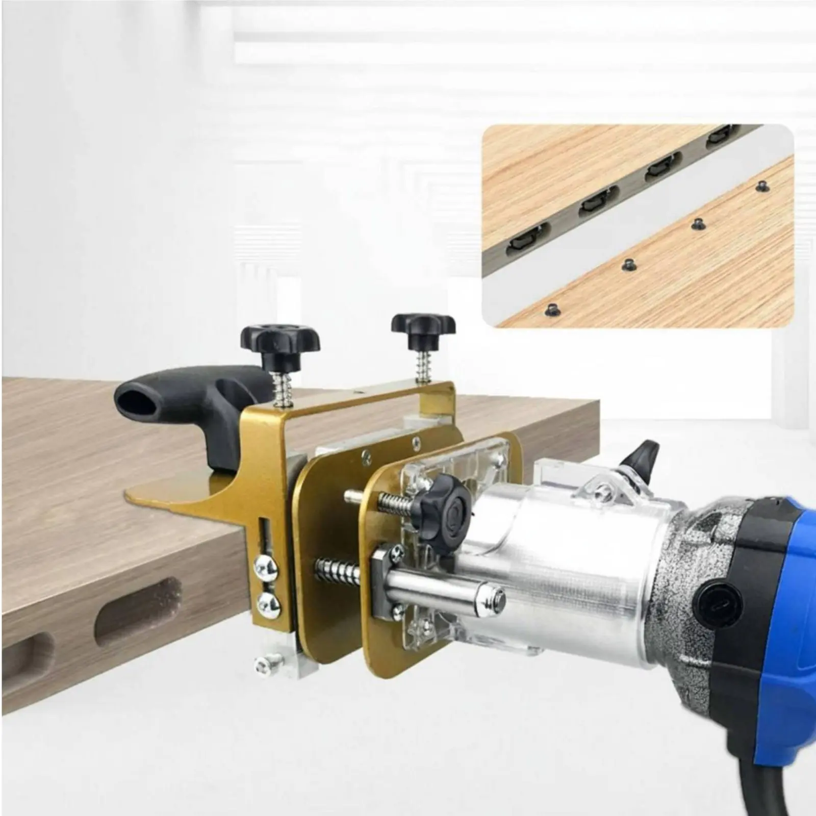 Invisible Fastener Slotting Bracket 65mm Compatible Slotting Bracket Mortise Jig CNC Machined Trimming Machine Jig for Woodshop
Invisible Fastener Slotting Bracket 65mm Compatible Slotting Bracket Mortise Jig CNC Machined Trimming Machine Jig for Woodshop