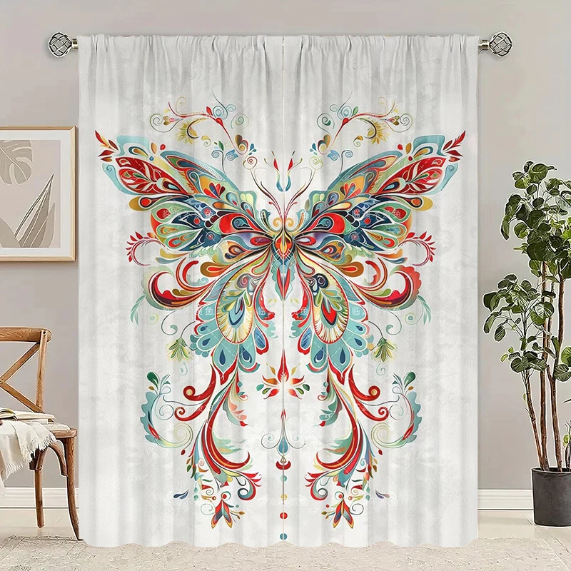 2Pcs- Painted Butterfly - Printed curtain -100% polyester material, suitable for bedroom curtains and living room decoration.
2Pcs- Painted Butterfly - Printed curtain -100% polyester material, suitable for bedroom curtains and living room decoration.