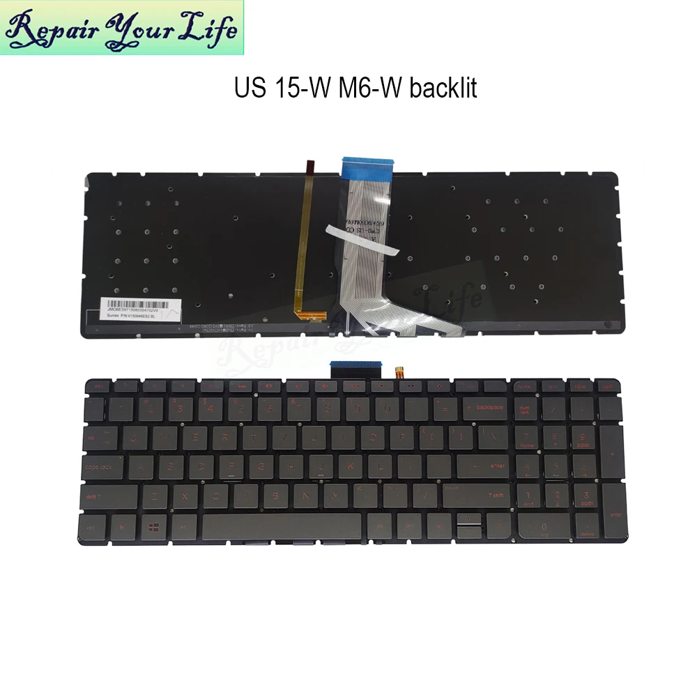 M6-W US backlight Keyboard for HP Envy 15-W M6-W000 M6-W100 W103DX W015DX 15-W117CL English laptop backlit keyboards V150646ES2
M6-W US backlight Keyboard for HP Envy 15-W M6-W000 M6-W100 W103DX W015DX 15-W117CL English laptop backlit keyboards V150646ES2