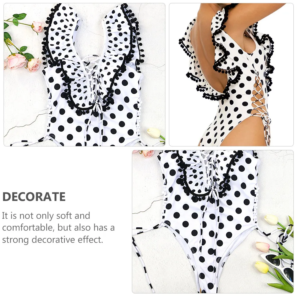 Black Polka Dot Swimsuit for Women Halter Ruffle Bathing Suit Swimwear Backless Elastic Comfortable Beach Pool
Black Polka Dot Swimsuit for Women Halter Ruffle Bathing Suit Swimwear Backless Elastic Comfortable Beach Pool