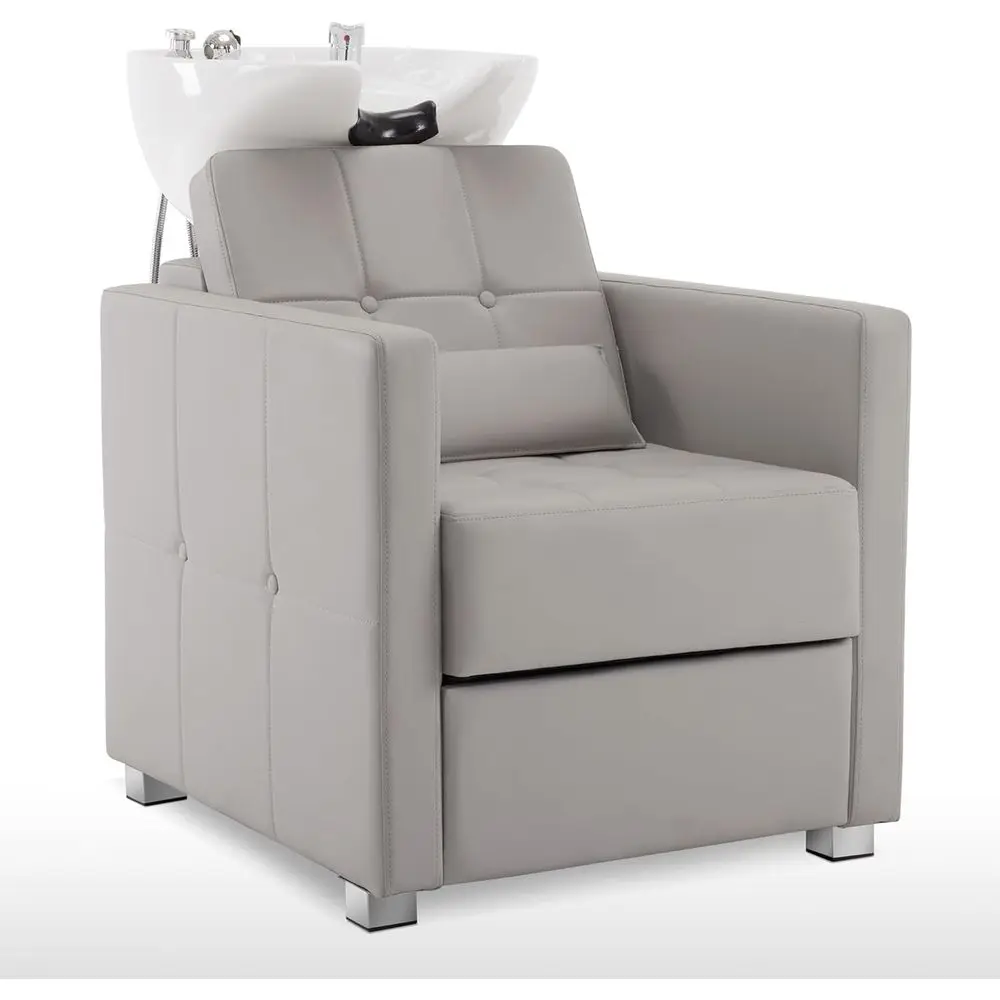 Adjustable Porcelain Hair Wash Station Chair with Vacuum Breaker, Gray
Adjustable Porcelain Hair Wash Station Chair with Vacuum Breaker, Gray