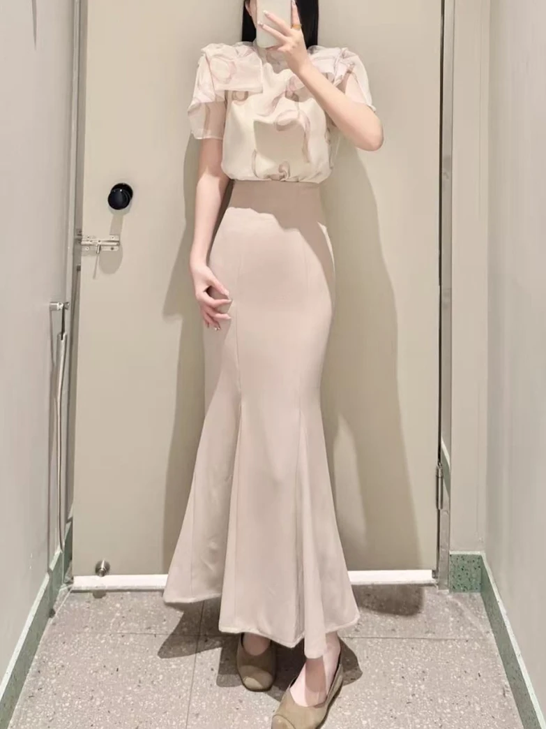 High Waist Fish Tail Half Skirt Pure Color Spring Summer New Fashion Elegant Versatile Ladies Polyester Fiber B25265
High Waist Fish Tail Half Skirt Pure Color Spring Summer New Fashion Elegant Versatile Ladies Polyester Fiber B25265