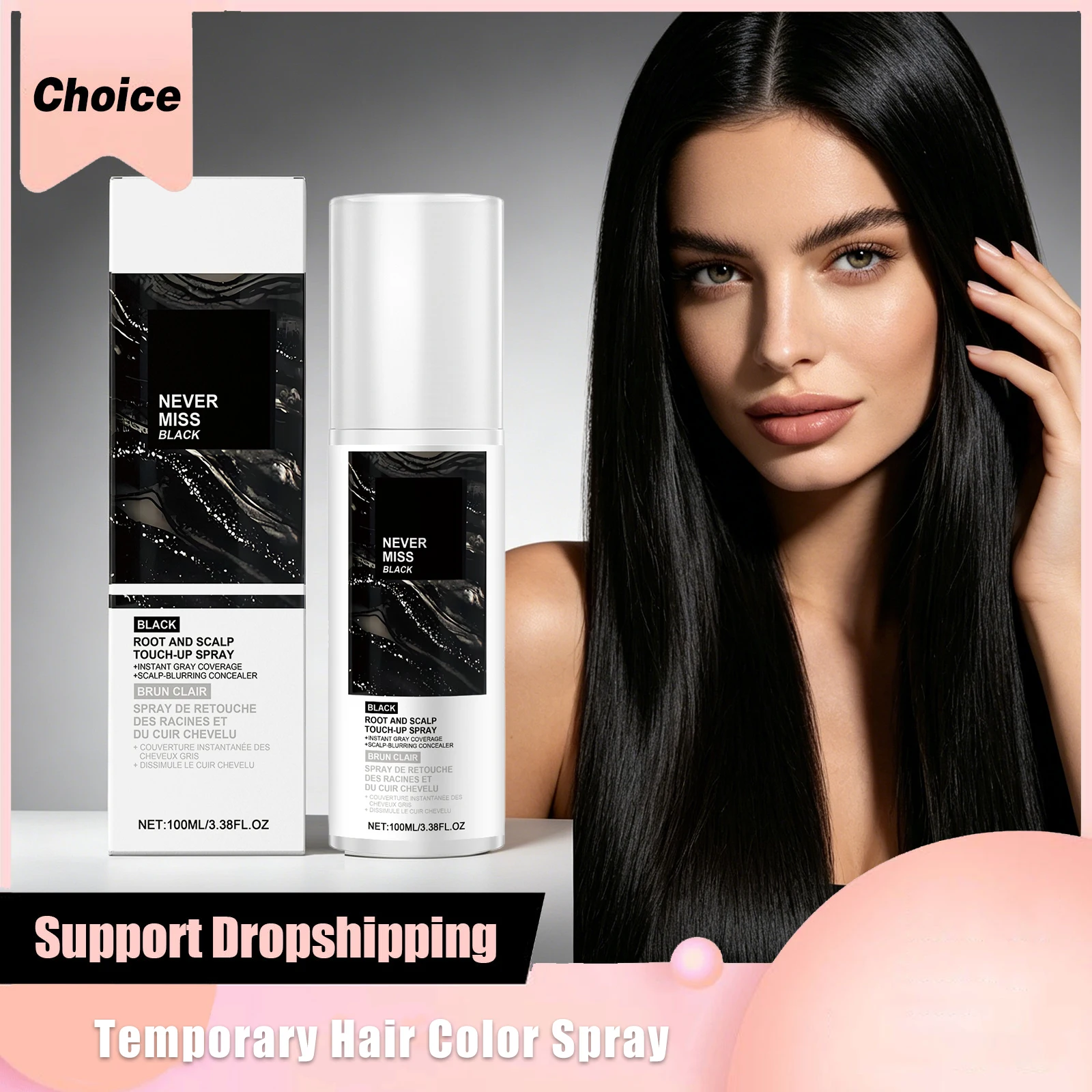 Temporary Hair Color Spray Cover White Gray Hairs Quick Color Supplement Hairline Dye Prevent Dryness Hair Root Touch-Up Spray
Temporary Hair Color Spray Cover White Gray Hairs Quick Color Supplement Hairline Dye Prevent Dryness Hair Root Touch-Up Spray