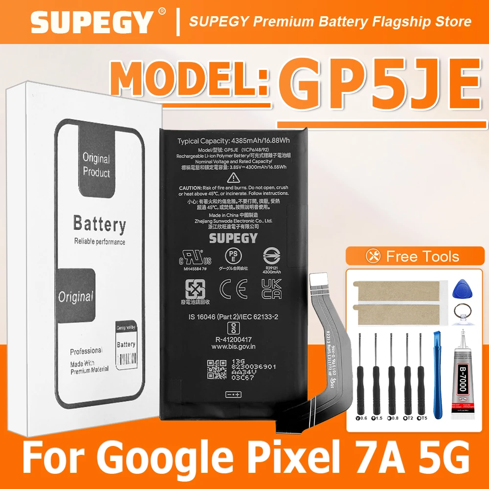 Новая сменная батарея GP5JE для HTC Google Pixel 7A 5G (2026 год)
Новая сменная батарея GP5JE для HTC Google Pixel 7A 5G (2026 год)