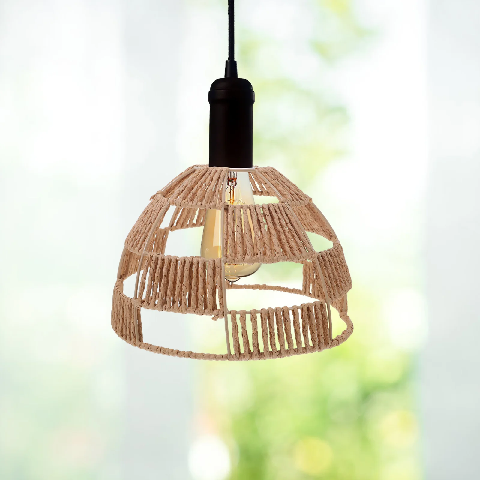 Handmade Woven Lampshade Natural Rattan Pendant Light for Home Decoration Rustic Ceiling Lighting Macrame Boho Style Handcrafted
Handmade Woven Lampshade Natural Rattan Pendant Light for Home Decoration Rustic Ceiling Lighting Macrame Boho Style Handcrafted