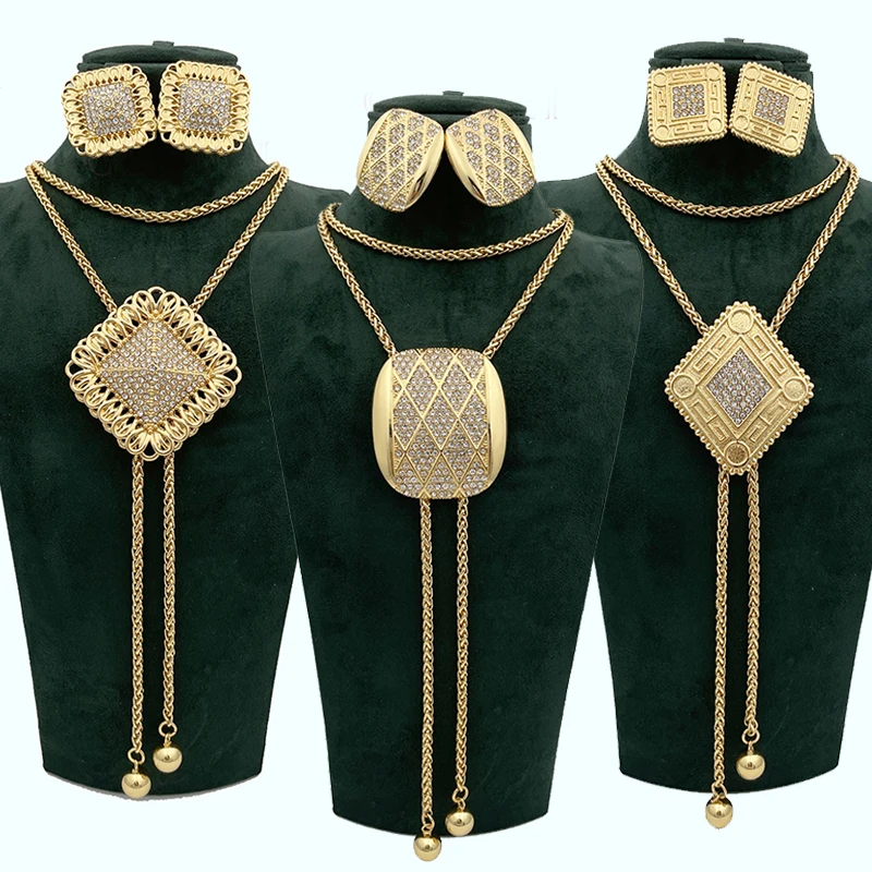 Women Necklace And Earrings Set 18K Gold Plated Dubai Jewelry 85CM Long Chain Adjustable Length Free Shipping
Women Necklace And Earrings Set 18K Gold Plated Dubai Jewelry 85CM Long Chain Adjustable Length Free Shipping