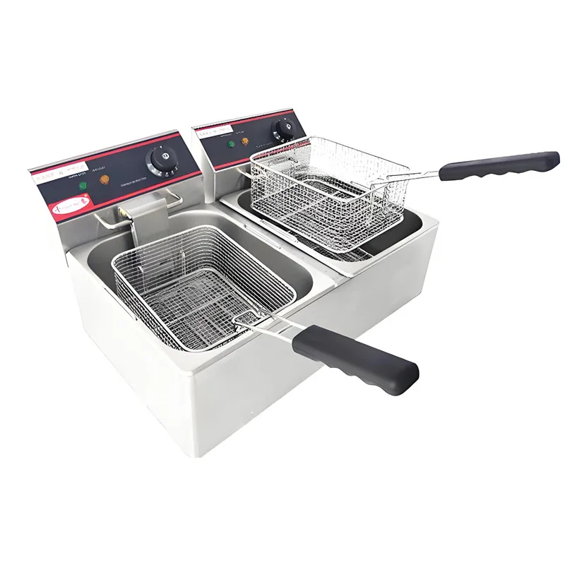 Stainless Steel Double Fryer Commercial Electric Deep Fryer Single Cylinder Electric Freidora De Aceite Electrica for Restaurant
Stainless Steel Double Fryer Commercial Electric Deep Fryer Single Cylinder Electric Freidora De Aceite Electrica for Restaurant