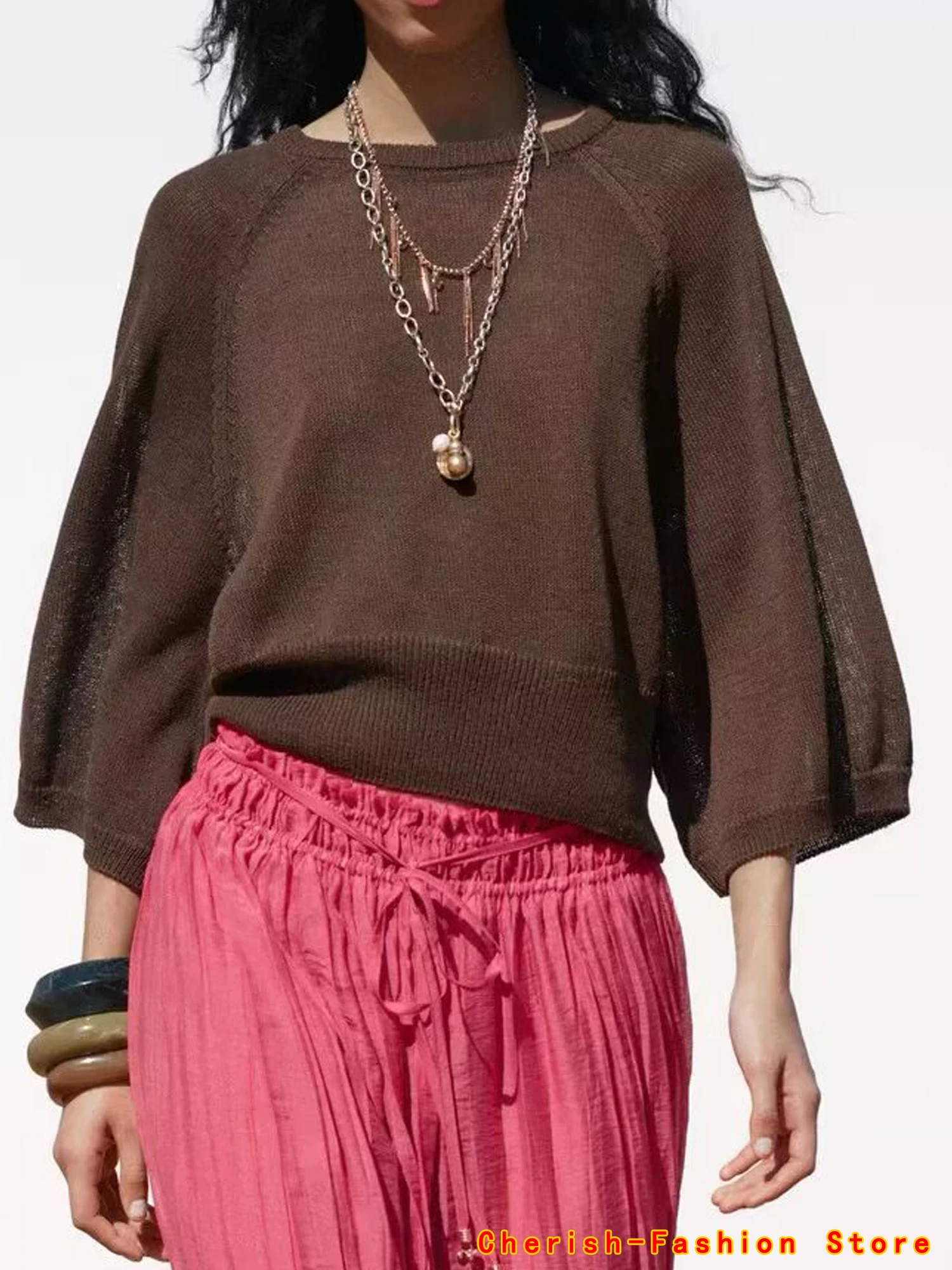 2025 New Arrival Woman Fashion Wide Sleeved Knitted Sweater Casual Slim Long Sleeve Pullovers Autumn Yellow Polyester Summer Top
2025 New Arrival Woman Fashion Wide Sleeved Knitted Sweater Casual Slim Long Sleeve Pullovers Autumn Yellow Polyester Summer Top