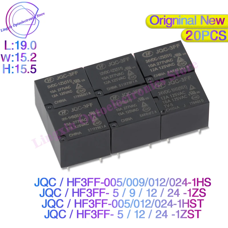20 шт./лот HF3FF- 005/0009/012/024-1HS 1HST JQC-3FF-5/9/12/24 В постоянного тока -1ZS 1ZST (5551) 4PIN 5PIN 10A силовые реле 5 В 12 В 24 В постоянного тока
20 шт./лот HF3FF- 005/0009/012/024-1HS 1HST JQC-3FF-5/9/12/24 В постоянного тока -1ZS 1ZST (5551) 4PIN 5PIN 10A силовые реле 5 В 12 В 24 В постоянного тока