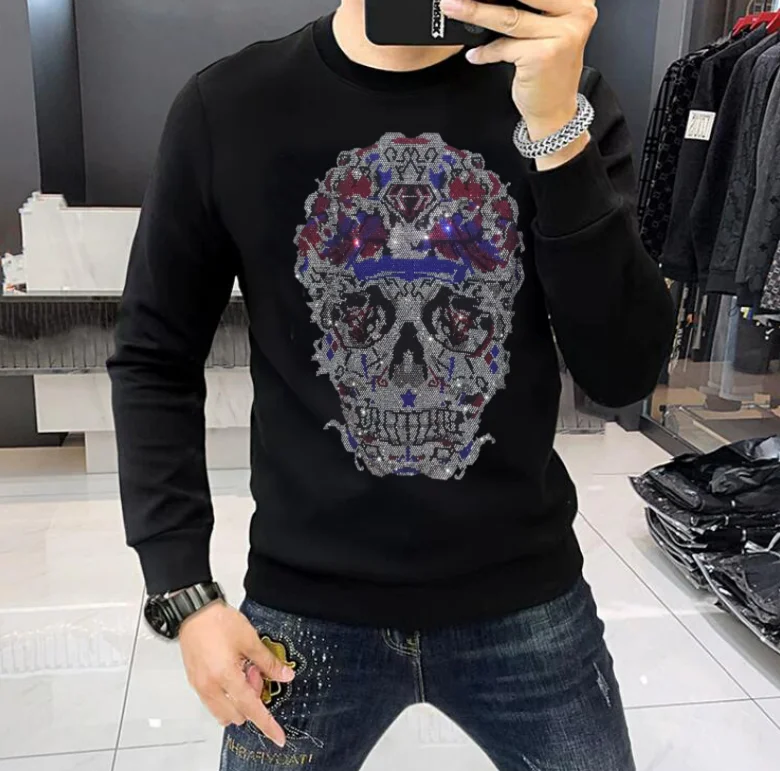 Rhinestones Pullover Sweatshirts Men Funny Hip Hop Top winter Cool Casual Male Fashion pullover
Rhinestones Pullover Sweatshirts Men Funny Hip Hop Top winter Cool Casual Male Fashion pullover