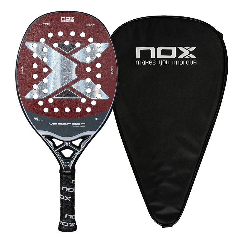 Ракетка для падела NOX 3K из углеродного волокна, ракетка для пляжного тенниса Varadero с шероховатой поверхностью, мягким сердечником из EVA, вес 350 г, для контроля и мощности удара.
Ракетка для падела NOX 3K из углеродного волокна, ракетка для пляжного тенниса Varadero с шероховатой поверхностью, мягким сердечником из EVA, вес 350 г, для контроля и мощности удара.