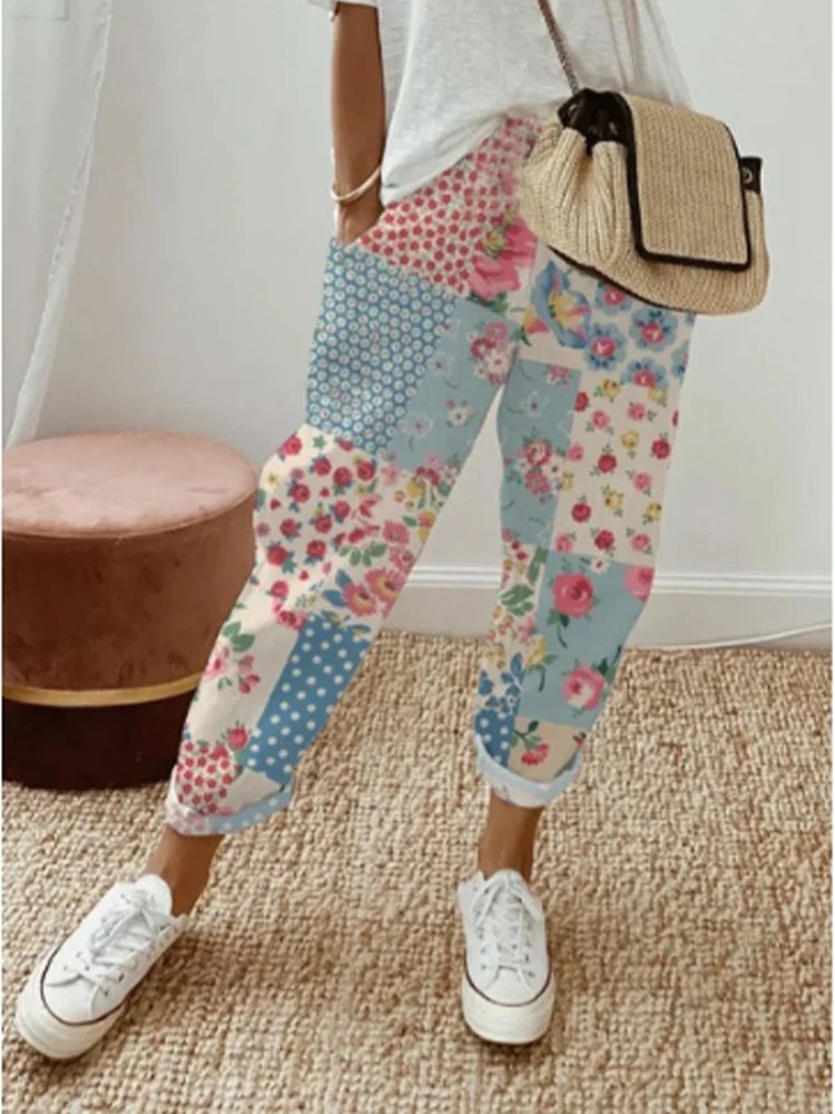 Длинные брюки с цветочным принтом и карманами на шнурке, женские повседневные брюки, универсальные повседневные осенние прямые брюки High Street Fashion
Длинные брюки с цветочным принтом и карманами на шнурке, женские повседневные брюки, универсальные повседневные осенние прямые брюки High Street Fashion