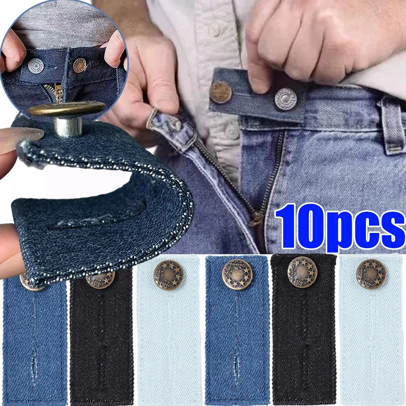 Denim Extenders Elastic Extended Buttons Adjustable Clothes Fastener Trousers Pants Jeans Waist Belt Extension Snap Buckle
Denim Extenders Elastic Extended Buttons Adjustable Clothes Fastener Trousers Pants Jeans Waist Belt Extension Snap Buckle