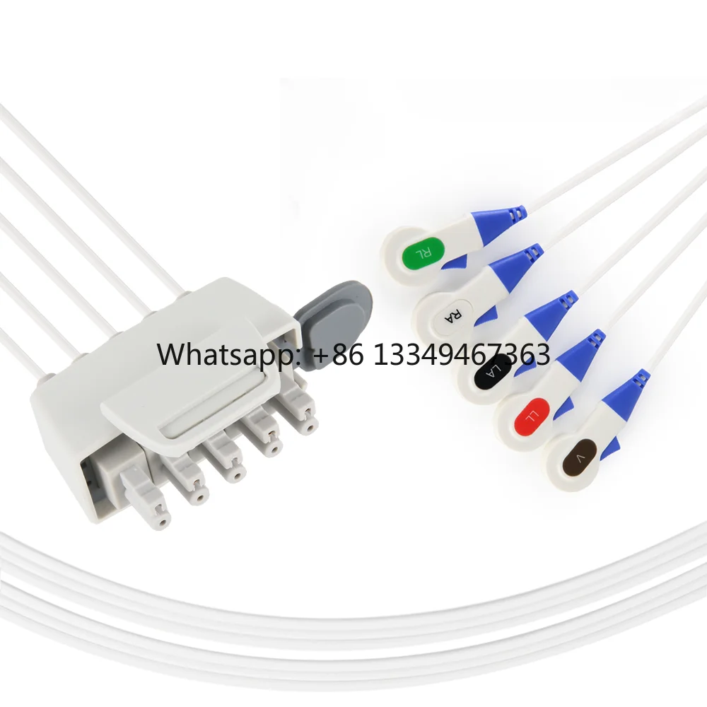 High quality Compatible for Disposable Leadwire Cable 5 Leads AHA with Snap Connector for Hospital Use
High quality Compatible for Disposable Leadwire Cable 5 Leads AHA with Snap Connector for Hospital Use