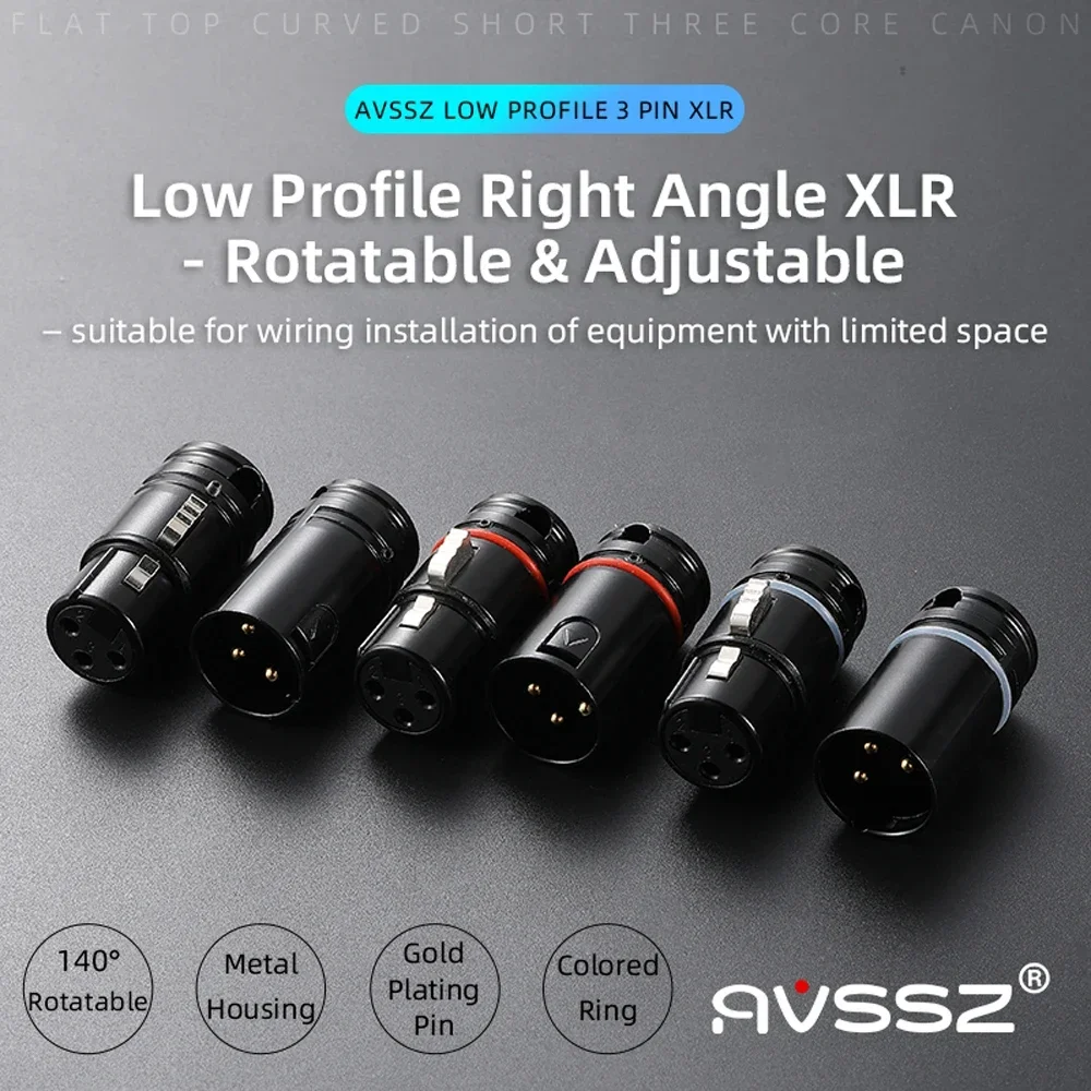 AVSSZ Low profile 3 Pin XLR Connector Cable Right Angle L Shape Plug Microphone Mixer Amp Professional Audio Line Male to Female
AVSSZ Low profile 3 Pin XLR Connector Cable Right Angle L Shape Plug Microphone Mixer Amp Professional Audio Line Male to Female