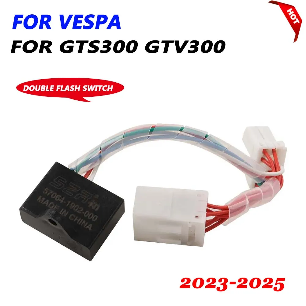 Turn Signal Flasher Light Switch Double Flash Warning Function Controller Relay for VESPA GTS 300 125 GTS300 2023 2024 2025
Turn Signal Flasher Light Switch Double Flash Warning Function Controller Relay for VESPA GTS 300 125 GTS300 2023 2024 2025