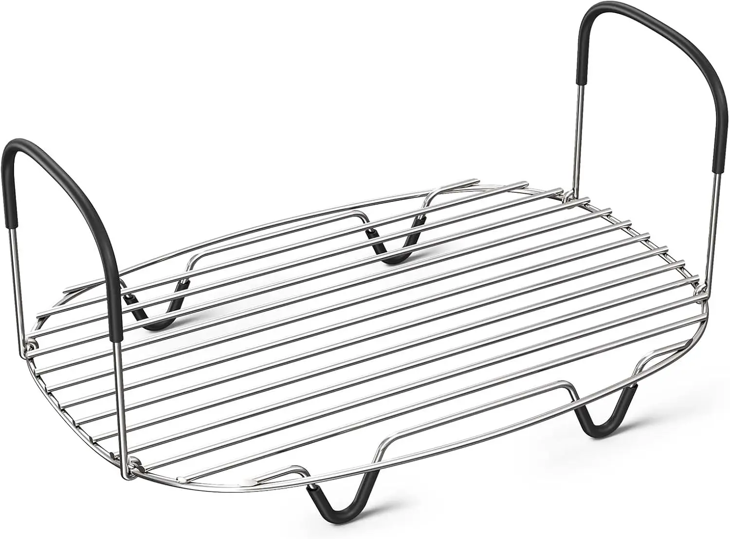 Stainless Steel Steam and Roast Rack for Slow Cooker - Silicone-Protected Feet & Heat-Resistant Handles - Oven Safe Accessories
Stainless Steel Steam and Roast Rack for Slow Cooker - Silicone-Protected Feet & Heat-Resistant Handles - Oven Safe Accessories