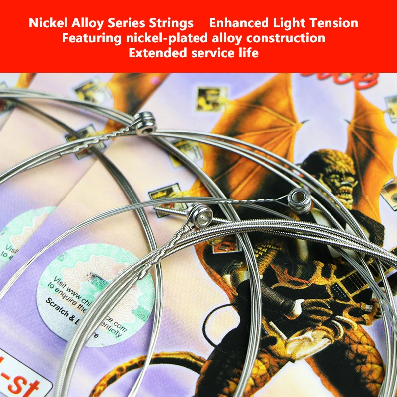 Electric Guitar Strings A506-L 6 Strings Guitar ST Light Single String Plate Steel Core String Electric Guitar Accessories