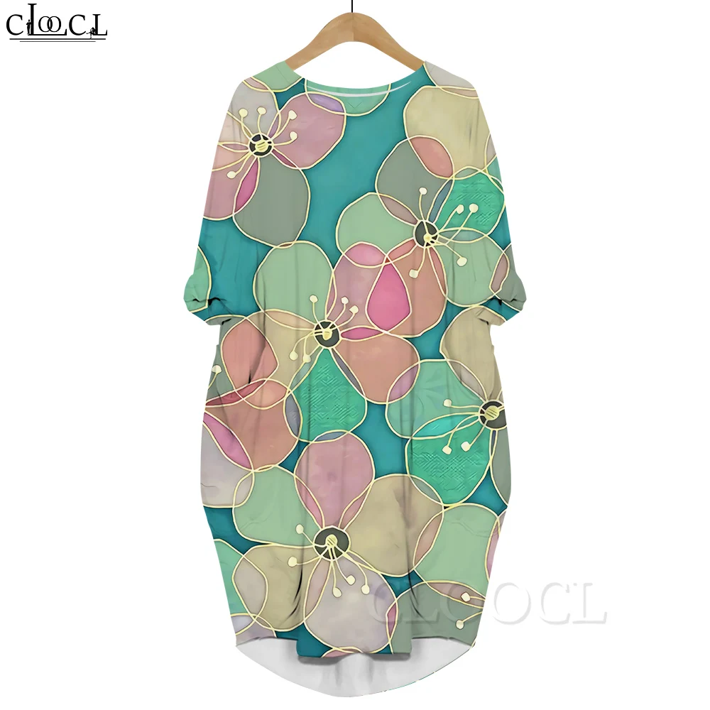 CLOOCL Women Dress Colorful Flower 3D Graphics Printed Daughter Dresses Long Sleeve Knee-length Pocket Dresses Summer Dresses
CLOOCL Women Dress Colorful Flower 3D Graphics Printed Daughter Dresses Long Sleeve Knee-length Pocket Dresses Summer Dresses