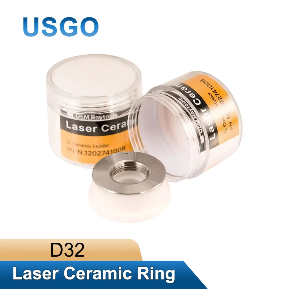 USGO OEM Laser Ceramic Ring Nozzle Holder Dia 32mm 28.5mm for Raytools Lasermech Bodor Fiber Laser Cutting Head
USGO OEM Laser Ceramic Ring Nozzle Holder Dia 32mm 28.5mm for Raytools Lasermech Bodor Fiber Laser Cutting Head
