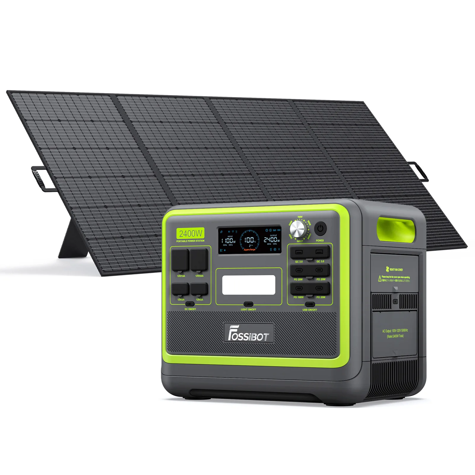 Fossibot 2048Wh 2400W 220v-240v/20A LifePo4 Battery Portable Solar Generator Home Energy Storage Outdoor Recreation Power
Fossibot 2048Wh 2400W 220v-240v/20A LifePo4 Battery Portable Solar Generator Home Energy Storage Outdoor Recreation Power