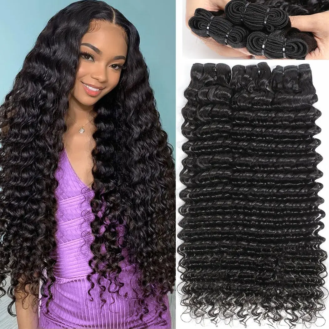Deep Wave Bundles 100% Human Hair 28 30 Inch Curly Hair Extensions For Women Brazilian Raw Remy Weaving Raw Human Hair Bundles
Deep Wave Bundles 100% Human Hair 28 30 Inch Curly Hair Extensions For Women Brazilian Raw Remy Weaving Raw Human Hair Bundles