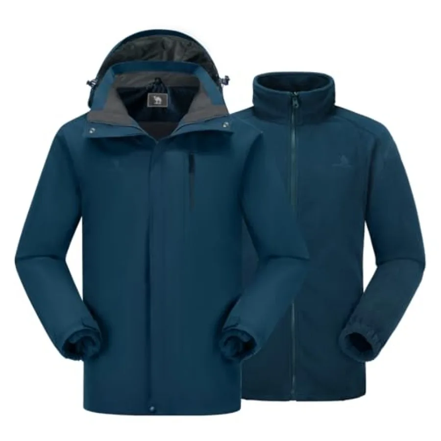 CAMEL CROWN Men's 3 in 1 Ski Snow Jacket Waterproof Winter Snow Coat Windproof Warm Fleece Lining Hiking Rain Jacket Hooded
CAMEL CROWN Men's 3 in 1 Ski Snow Jacket Waterproof Winter Snow Coat Windproof Warm Fleece Lining Hiking Rain Jacket Hooded