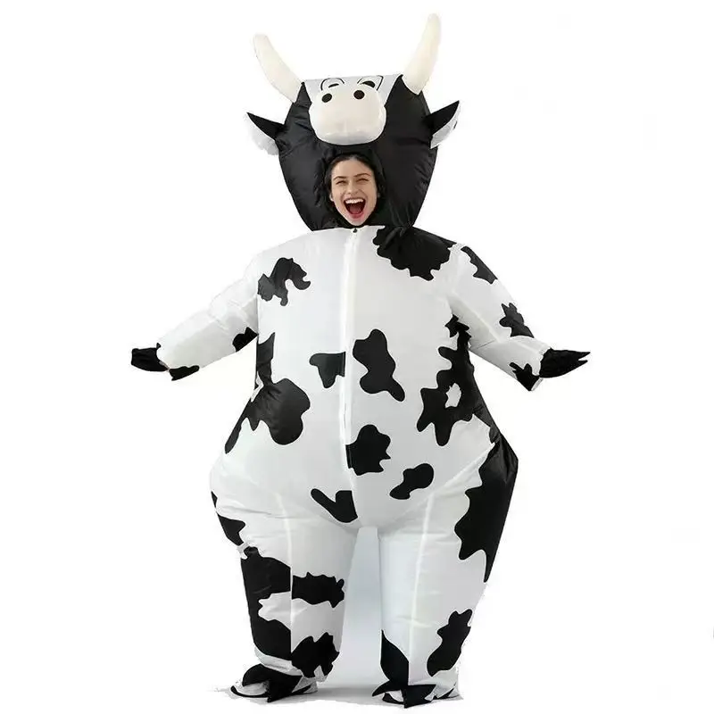 Inflatable Cow Costume Black White Animals Cosplay Masquerade Ball Costume Jumpsuit Role Play Outfit for Women Men
Inflatable Cow Costume Black White Animals Cosplay Masquerade Ball Costume Jumpsuit Role Play Outfit for Women Men