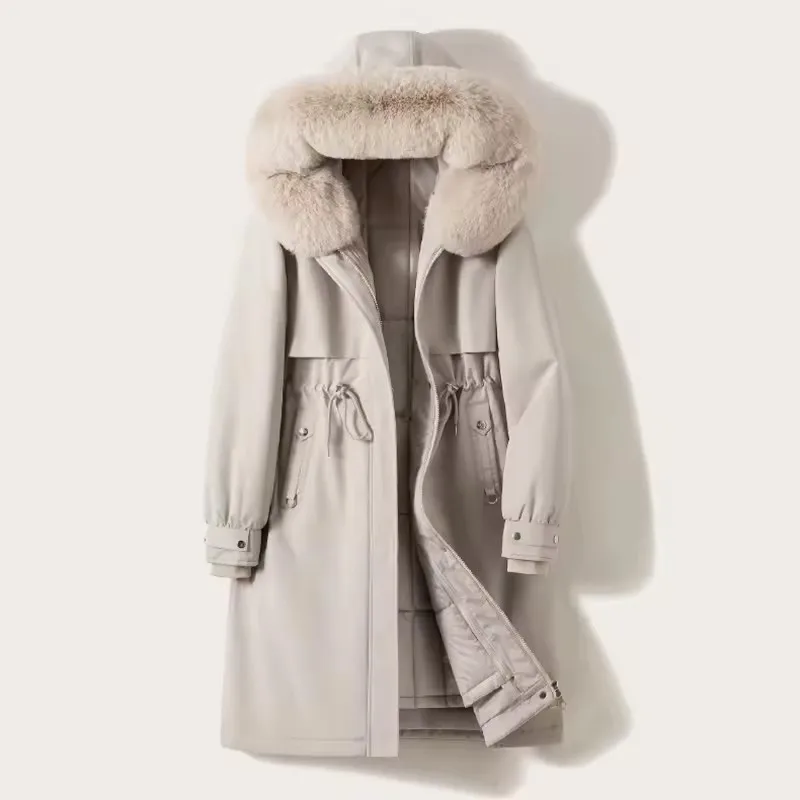 2025 Solid Wool Liner Hooded Jacket Fur Collar Warm Thick Snow Wear Coat Women Winter Clothes Padded Parka Loose Long Overcoat 
2025 Solid Wool Liner Hooded Jacket Fur Collar Warm Thick Snow Wear Coat Women Winter Clothes Padded Parka Loose Long Overcoat