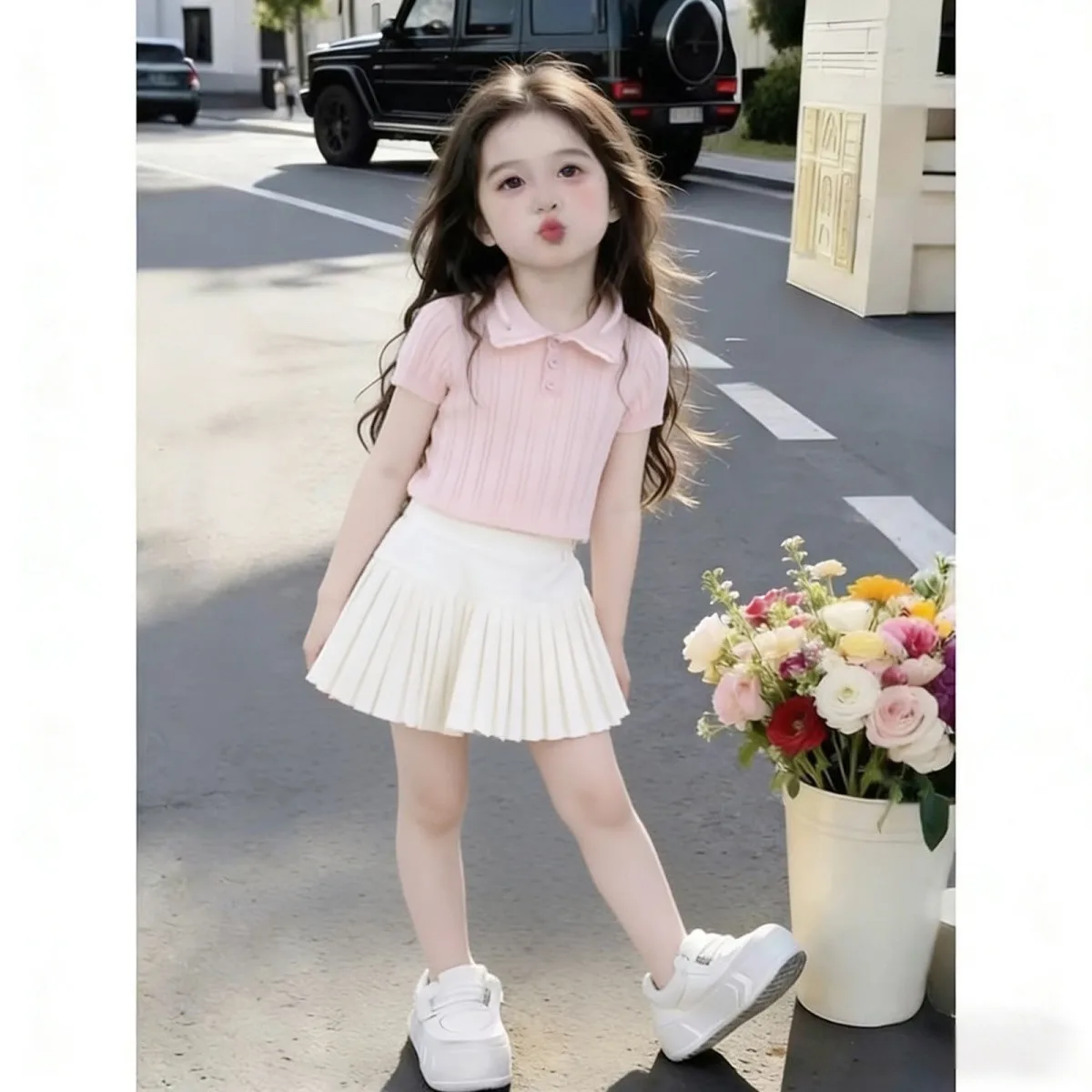 Girls Summer Outfit Fashion New Princess Style Knitted Short Sleeve Top + Pleated Skirt Two-Piece Set Children's Clothing
Girls Summer Outfit Fashion New Princess Style Knitted Short Sleeve Top + Pleated Skirt Two-Piece Set Children's Clothing