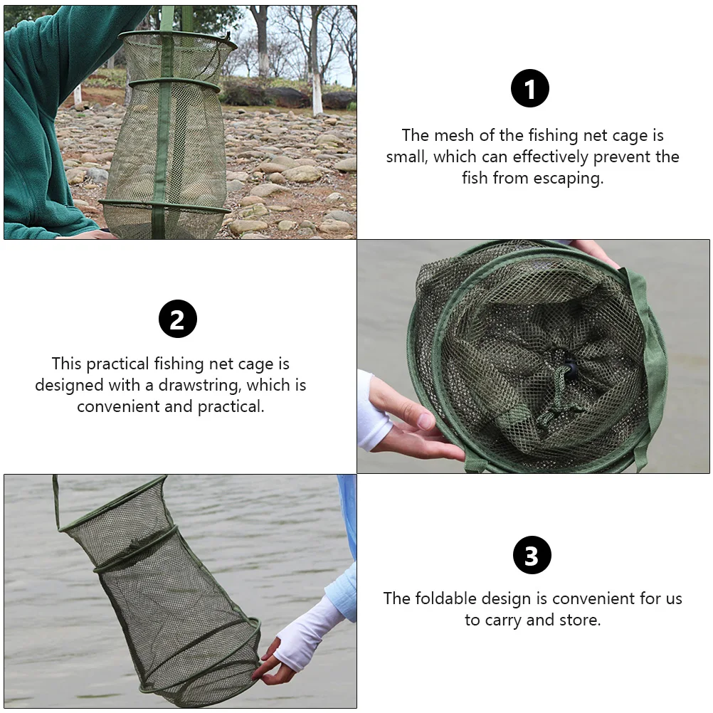 2Pcs Collapsible Fish Cage Anti-scratch Fishing Net Mesh Trap Portable Keep Supplies Long-life Pond River Reservoir Shrimp Fish
2Pcs Collapsible Fish Cage Anti-scratch Fishing Net Mesh Trap Portable Keep Supplies Long-life Pond River Reservoir Shrimp Fish
