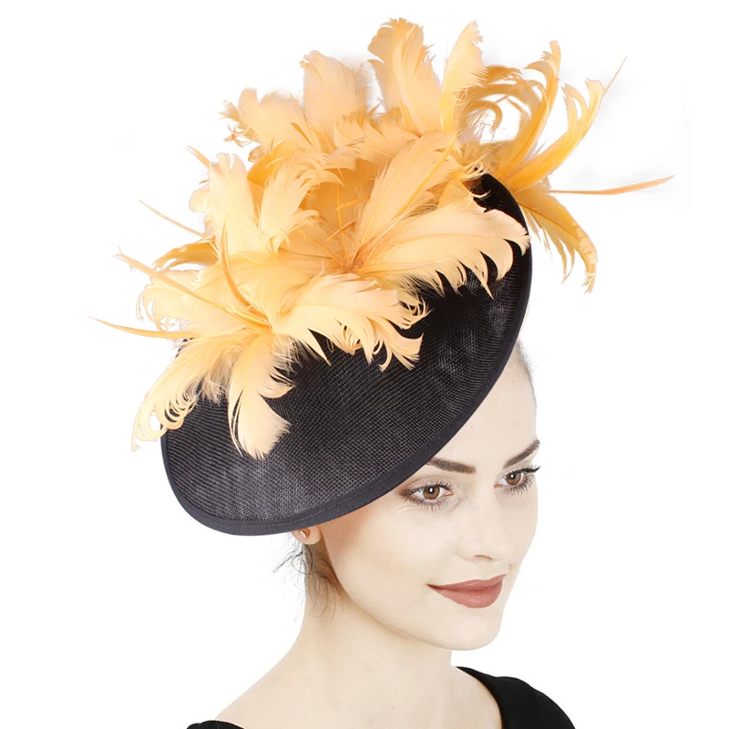 Elegant Womens Derby Big Hats Fascinator Church Wedding Formal Headpiece Hairpins Fancy Feather Flower Ladies Hair Accessories
Elegant Womens Derby Big Hats Fascinator Church Wedding Formal Headpiece Hairpins Fancy Feather Flower Ladies Hair Accessories
