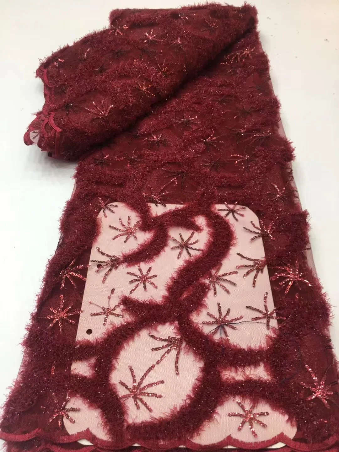 African Long Wool Lace Fabric 2024 High Quality Embroidery Elegant Nigerian French Lace Fabric With Sequins Lace Material Sewing
African Long Wool Lace Fabric 2024 High Quality Embroidery Elegant Nigerian French Lace Fabric With Sequins Lace Material Sewing