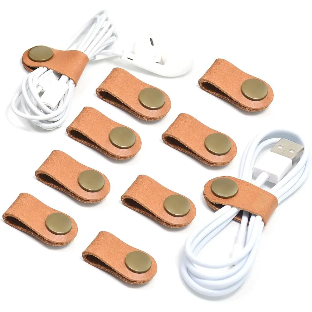 10 Pack Leather Cable Clips, Cord Organizer, USB Holder, Cord Keeper, Wire Ties for Men
10 Pack Leather Cable Clips, Cord Organizer, USB Holder, Cord Keeper, Wire Ties for Men