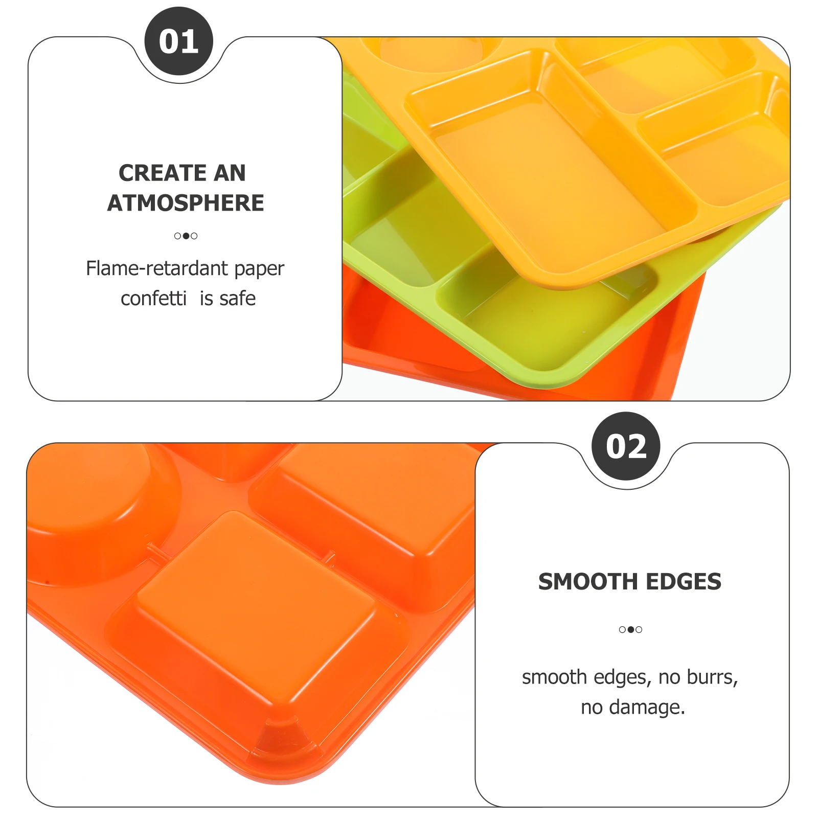 3 Pcs Cutlery Anti-fall Partition Plate Divided White Tray Food Dish Divider Trays for Eating Meal Prep Container
3 Pcs Cutlery Anti-fall Partition Plate Divided White Tray Food Dish Divider Trays for Eating Meal Prep Container