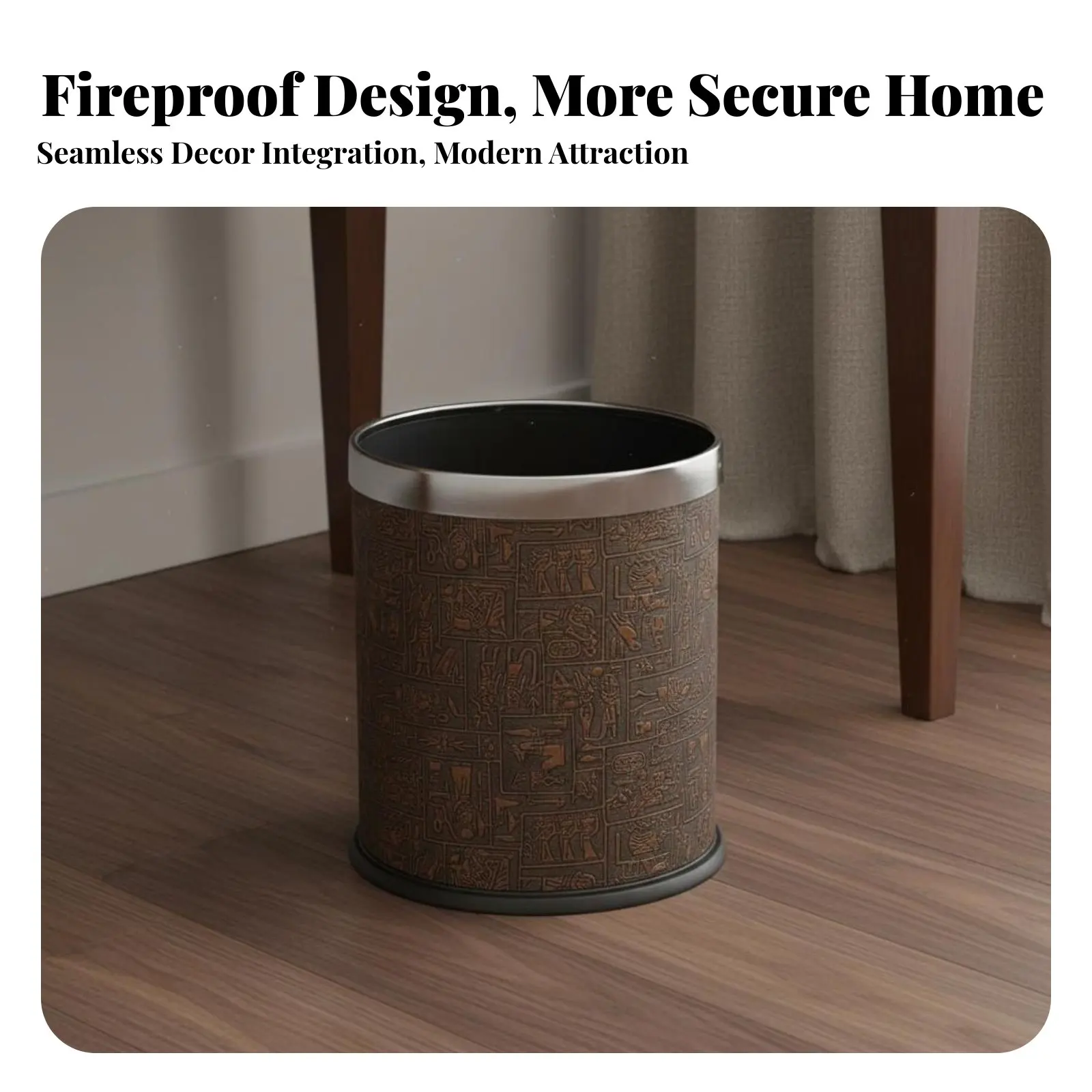 Fire Retardant Trash Can Easy to Clean Indoor Garbage Can Accessible Top Wastebasket Long-Lasting Office Trash Bin Large
Fire Retardant Trash Can Easy to Clean Indoor Garbage Can Accessible Top Wastebasket Long-Lasting Office Trash Bin Large