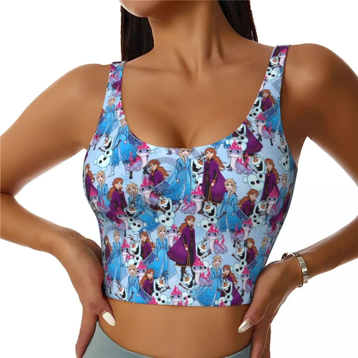 Custom Frozen Elsa Olaf Seamless Sports Bra Women's High Impact Workout Yoga Crop Top
Custom Frozen Elsa Olaf Seamless Sports Bra Women's High Impact Workout Yoga Crop Top
