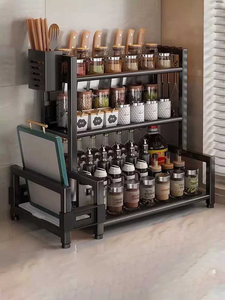 Современная простая кухонная подставка для хранения на столешнице из углеродистой стали с защитой от ржавчины, многофункциональная подставка для лопаток, соусов и уксуса.
Современная простая кухонная подставка для хранения на столешнице из углеродистой стали с защитой от ржавчины, многофункциональная подставка для лопаток, соусов и уксуса.