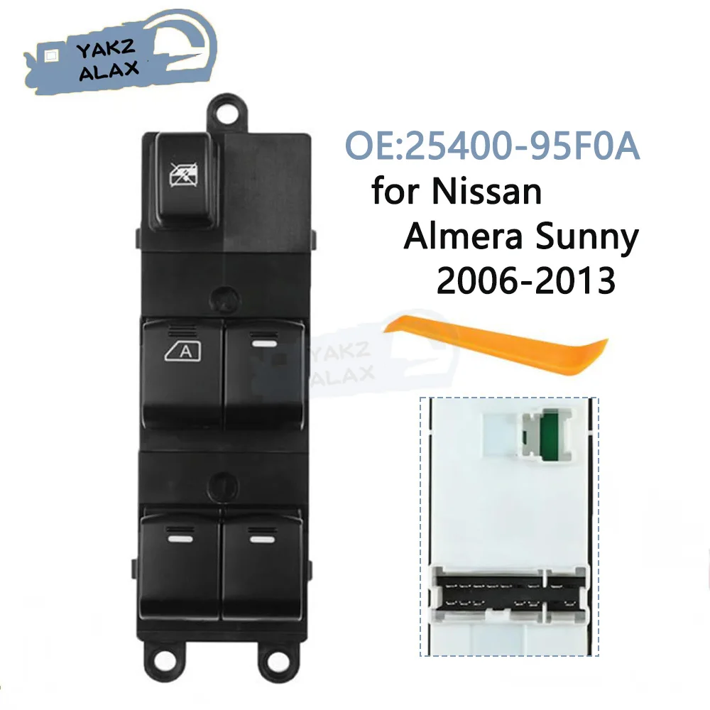 25400-95F0A for Nissan Almera Sunny 2006 2007 2008 2009 2010 2011 2012 2013 Front Left Electric Master Window Control Switch
25400-95F0A for Nissan Almera Sunny 2006 2007 2008 2009 2010 2011 2012 2013 Front Left Electric Master Window Control Switch