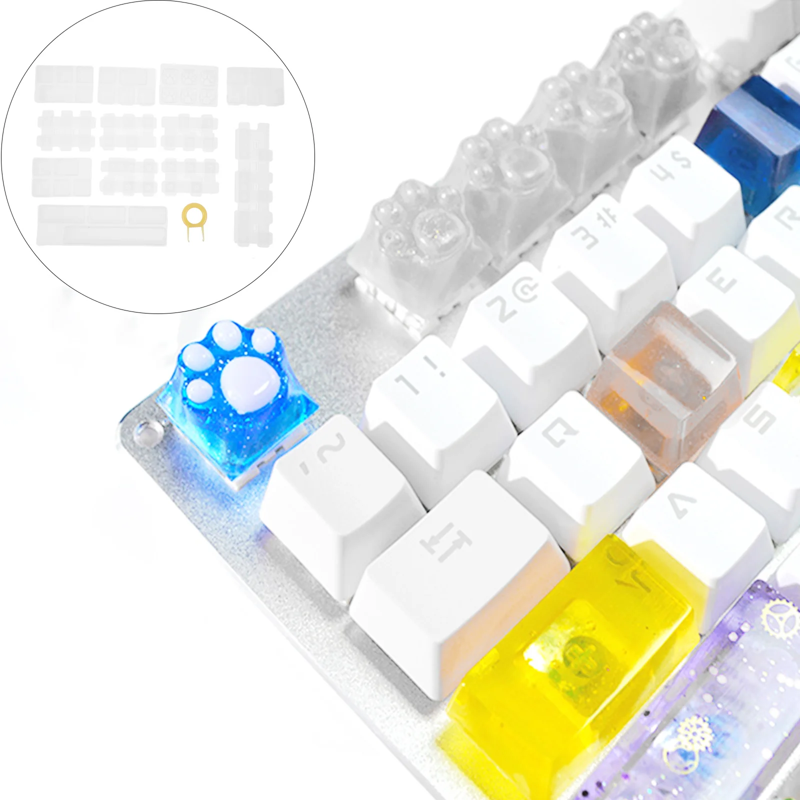 13 шт., силиконовые формы для клавиш, инструмент для рукоделия, прочный, безопасный, нежный кристалл, эпоксидная форма для клавиатуры, форма для изготовления поделок, инструмент
13 шт., силиконовые формы для клавиш, инструмент для рукоделия, прочный, безопасный, нежный кристалл, эпоксидная форма для клавиатуры, форма для изготовления поделок, инструмент