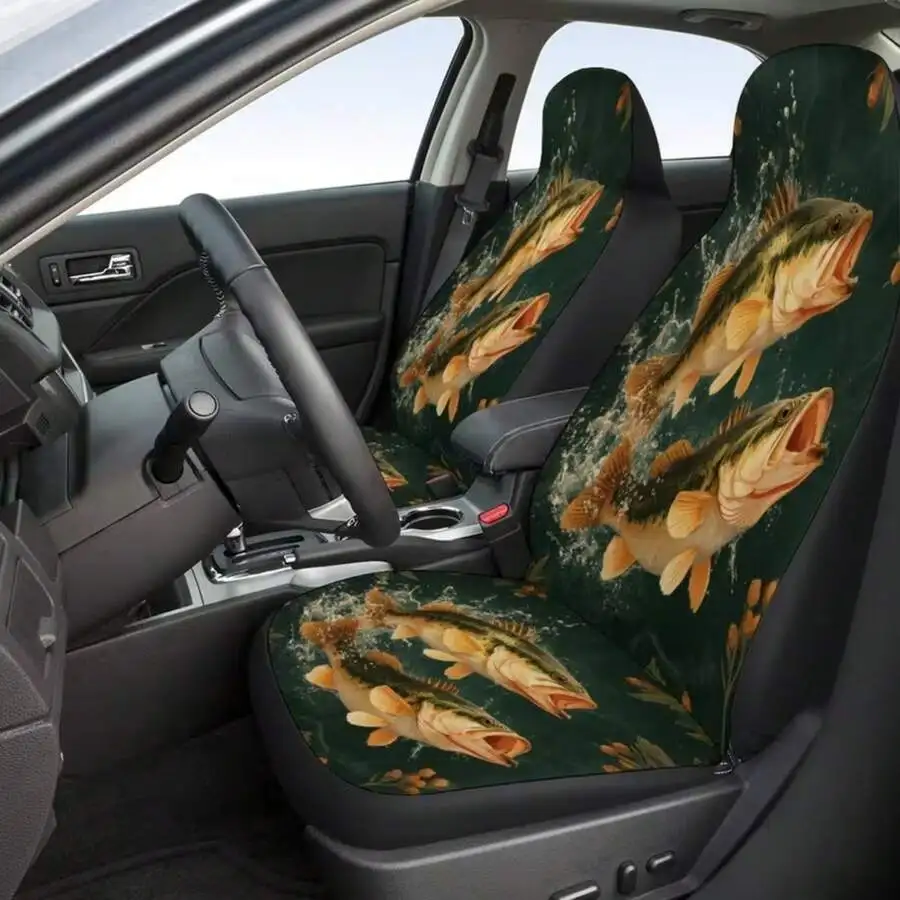 Universal Car Front Seat Cover With Leaping Bass Design For Cars SUVs Trucks
Universal Car Front Seat Cover With Leaping Bass Design For Cars SUVs Trucks