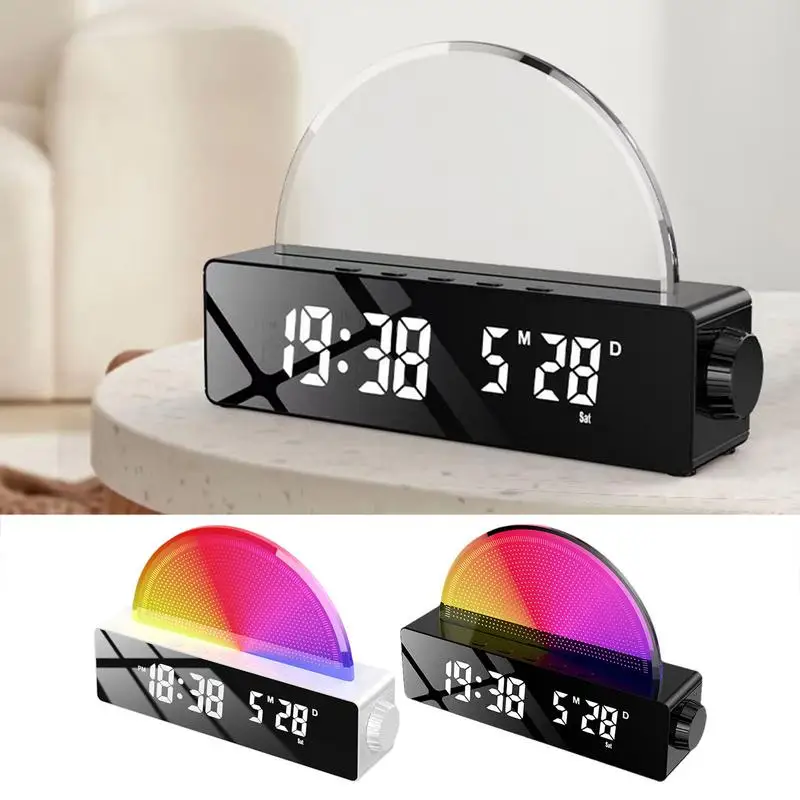 Wake Up Sunrise Clock Smart Light Dawn Simulator Mirror Alarm Clock With Digital Calendar for Home Apartment Decorative Ambience
Wake Up Sunrise Clock Smart Light Dawn Simulator Mirror Alarm Clock With Digital Calendar for Home Apartment Decorative Ambience