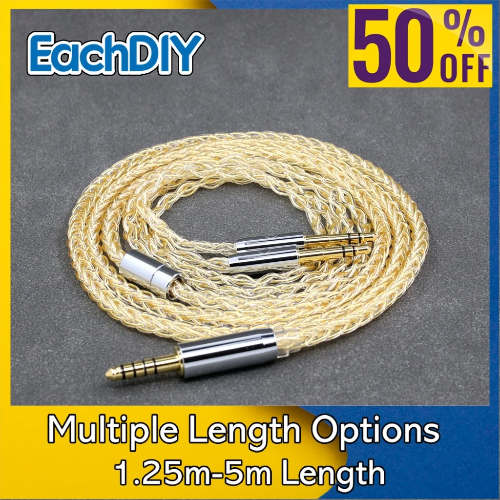 Pure Silver Gold Plated 8 Core HIFI Earphone Cable For Final Audio D8000 AFDS pro Design Pandora Hope vi headset 8433 
Pure Silver Gold Plated 8 Core HIFI Earphone Cable For Final Audio D8000 AFDS pro Design Pandora Hope vi headset 8433