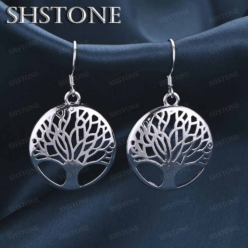 Retro 925 Sterling Silver Tree Shape Circular Drop Earrings Fashion Women Engagement Wedding Party Gift Exquisite Design Jewelry
Retro 925 Sterling Silver Tree Shape Circular Drop Earrings Fashion Women Engagement Wedding Party Gift Exquisite Design Jewelry