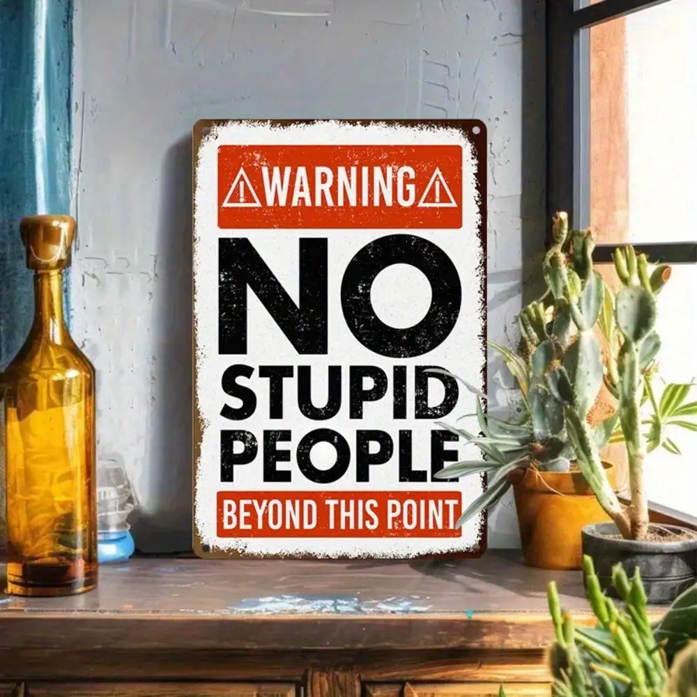 1PC Tin Sign No Stupid People Beyond This Point - Funny Office/Game Room Decor, 8x12 Inches/20x30 Cm
1PC Tin Sign No Stupid People Beyond This Point - Funny Office/Game Room Decor, 8x12 Inches/20x30 Cm