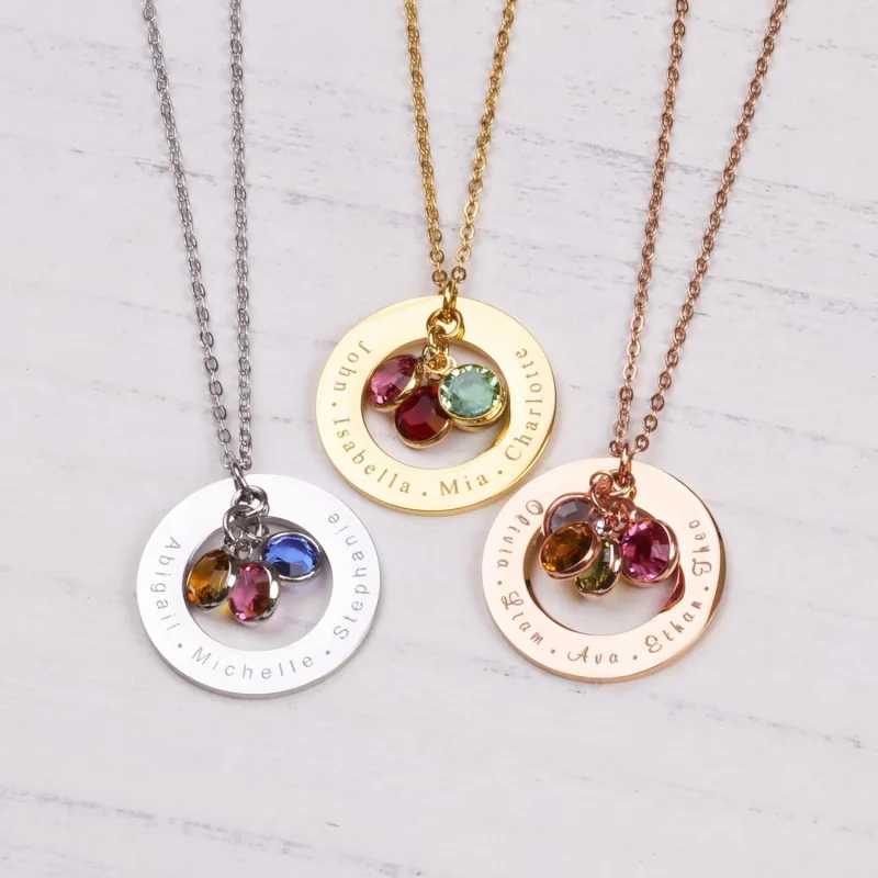 Personalized Mom Birthstone Necklace - 1-5 Kids Names 18K Gold Plated Stainless Steel Mother's Day Gift
Personalized Mom Birthstone Necklace - 1-5 Kids Names 18K Gold Plated Stainless Steel Mother's Day Gift