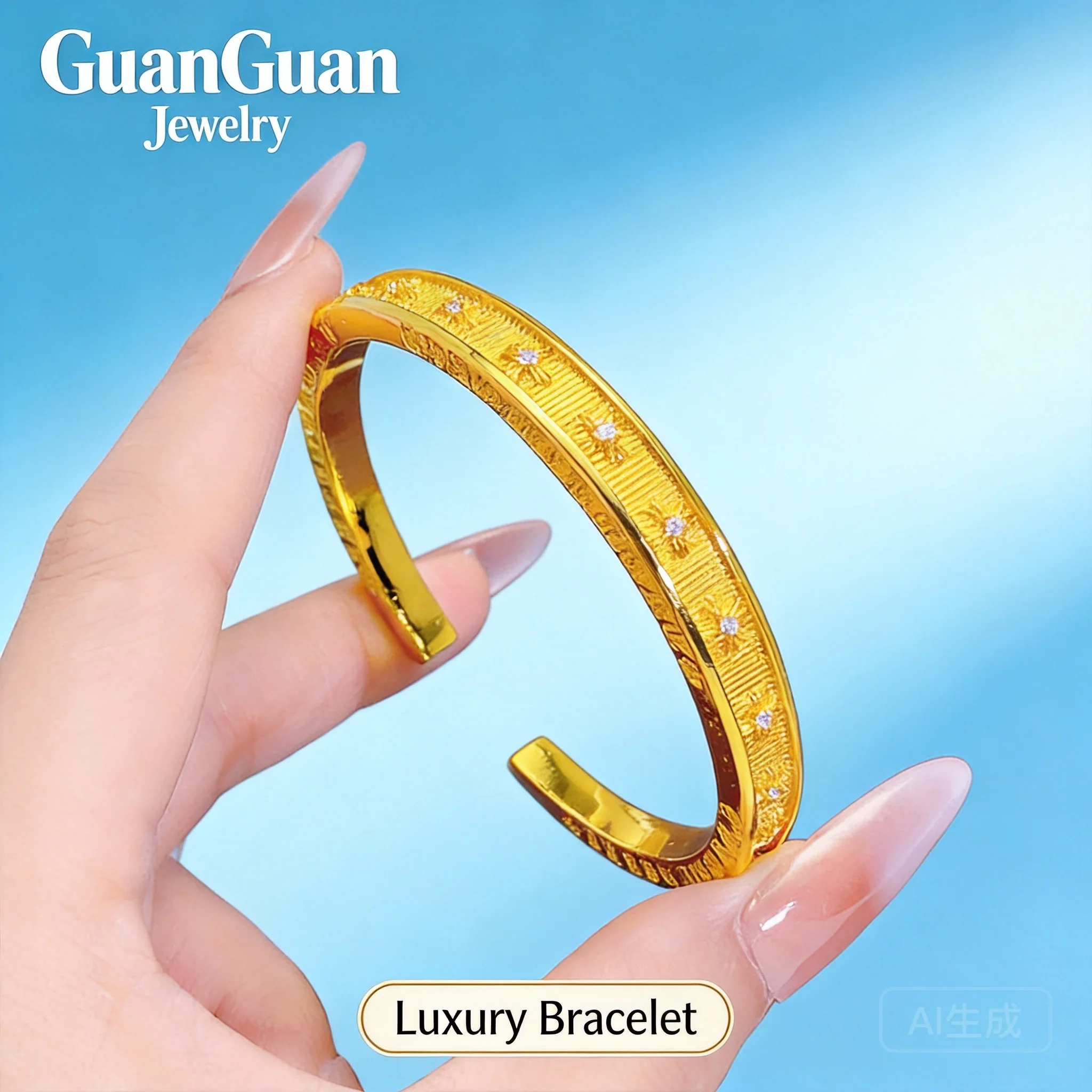 Women's Open Cuff Bangle 18K Gold Plated Brass Rhinestone Inlaid Cross Scripture Engraved Vintage Palace Style 2026 Elegant Luxu
Women's Open Cuff Bangle 18K Gold Plated Brass Rhinestone Inlaid Cross Scripture Engraved Vintage Palace Style 2026 Elegant Luxu