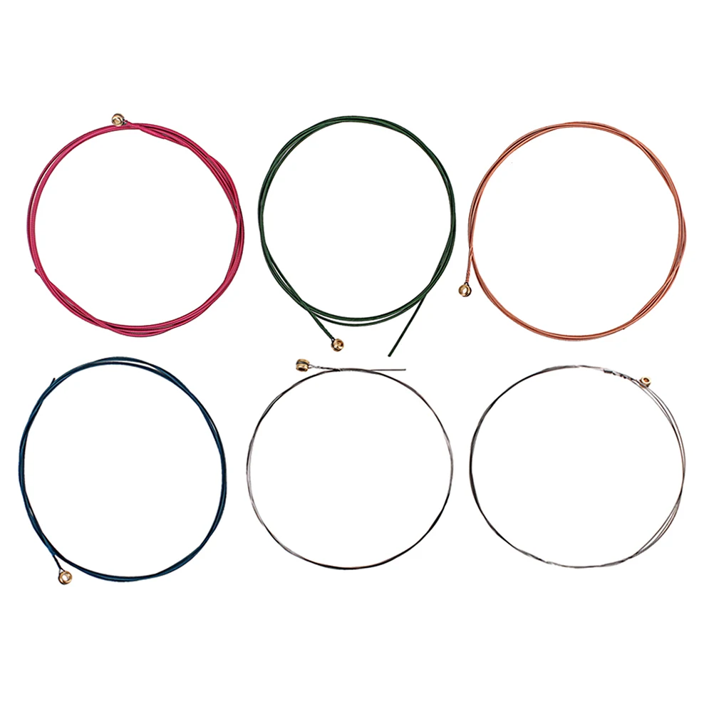 6Pcs Acoustic Guitar String Gauge Stable Accessories Sound Folk Durable For Musical Instruments Electric Bass Colorful
6Pcs Acoustic Guitar String Gauge Stable Accessories Sound Folk Durable For Musical Instruments Electric Bass Colorful